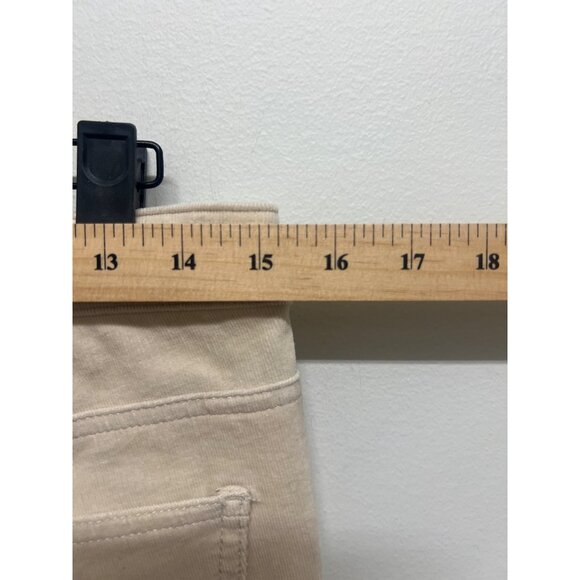 Womens Slim Fit Beige Corduroy Pants With Pockets Stylish & Comfortable Size 27 - Picture 6 of 9